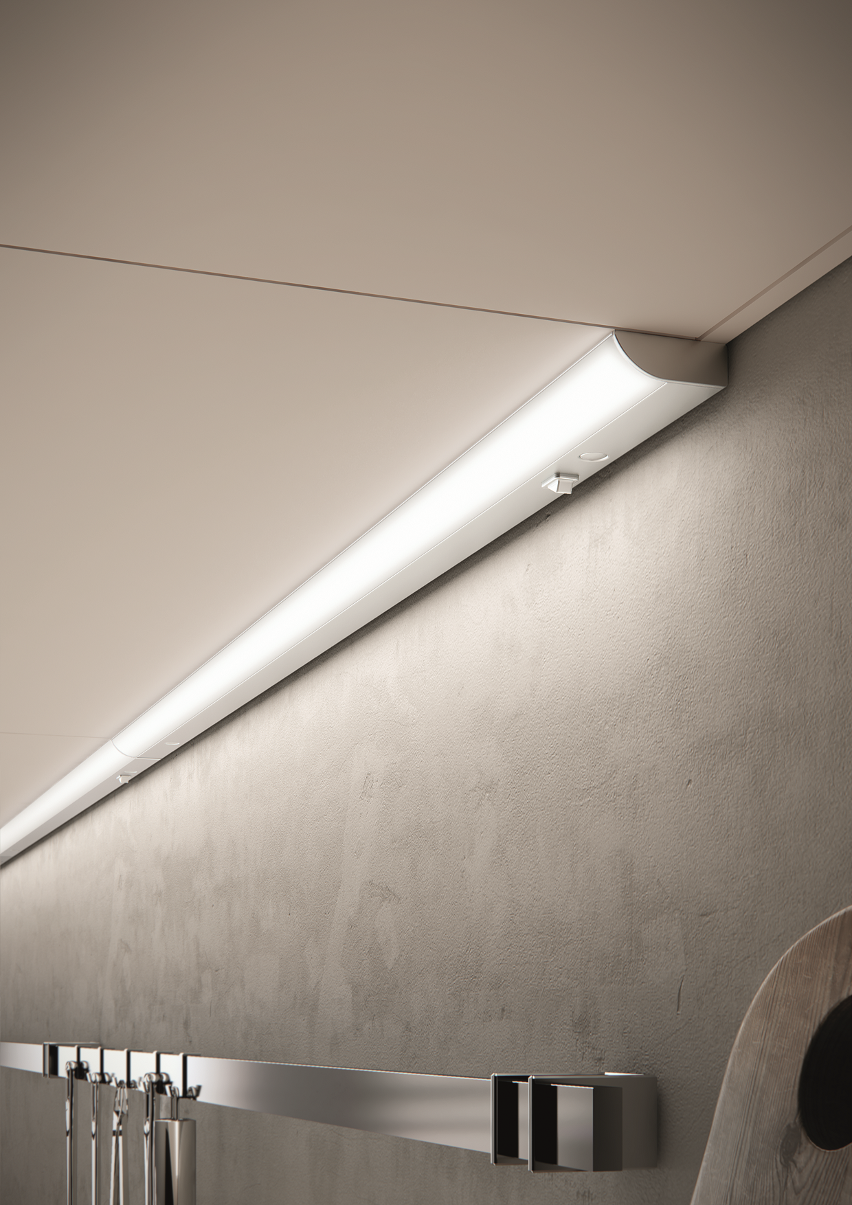 Domus Line LED Unterbauleuchte Küche FLOW Aluminium ...