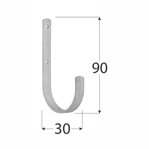 Alpenstahl Universal hook made of curved steel