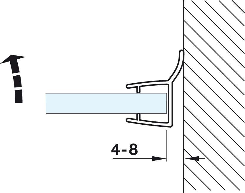 Aquasys Duschdichtung 1012 mm GlasWand Glastürdichtung